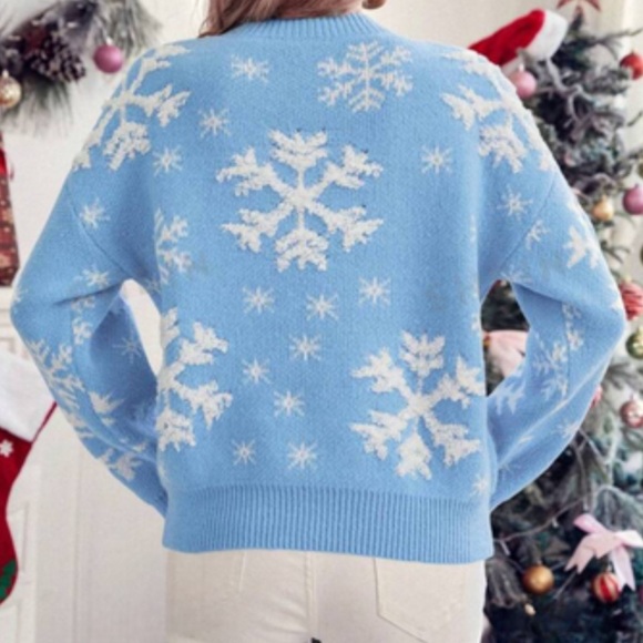 New snowflake pattern long sleevee sweater - Picture 3 of 3